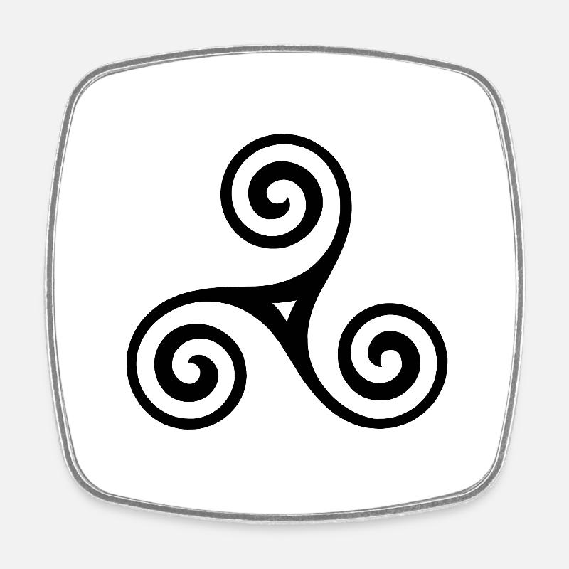 Symbole celtique - Magnet carré - blanc