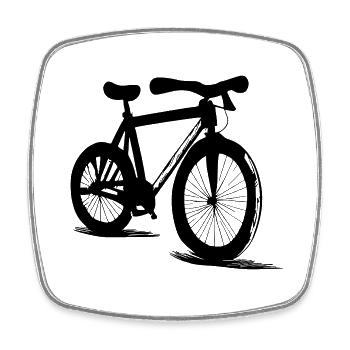 Fahrrad Gekritzel Fahrräder Radfahren Vektor 2 - Viereckiger Kühlschrankmagnet - Weiß - Vorne