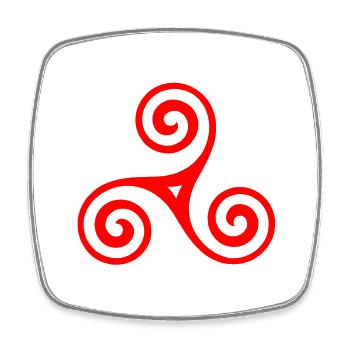 Celtic symbol - Square fridge magnet - white - Front