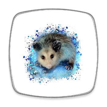 opossum,maus,nagetier,graffiti - Viereckiger Kühlschrankmagnet - Weiß - Vorne