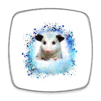 opossum,maus,nagetier,graffiti - Viereckiger Kühlschrankmagnet - Weiß - Vorne