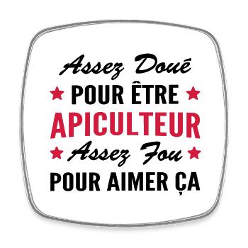 doué pour être apiculteur / humour apiculteur - Magnet carré - blanc - Devant