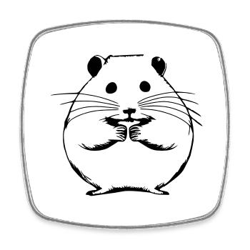 Hamster mignon animal rongeur animaux animal vecteur 10 - Magnet carré - blanc - Devant