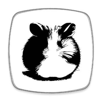 Hamster Mignon Animal Rongeurs Animaux Pet Vector 12 - Magnet carré - blanc - Devant