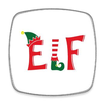 I m The Mommy Elf - Viereckiger Kühlschrankmagnet - Weiß - Vorne