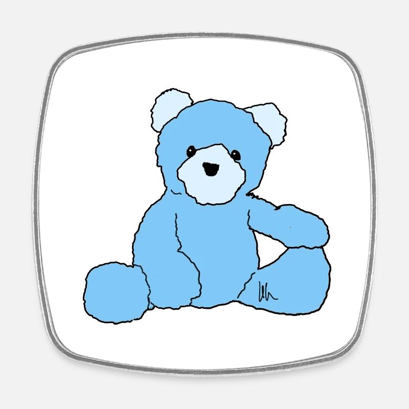 Teddy - Magnet carré - blanc