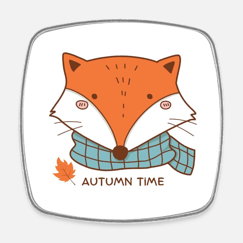 Autumn - Square fridge magnet - white