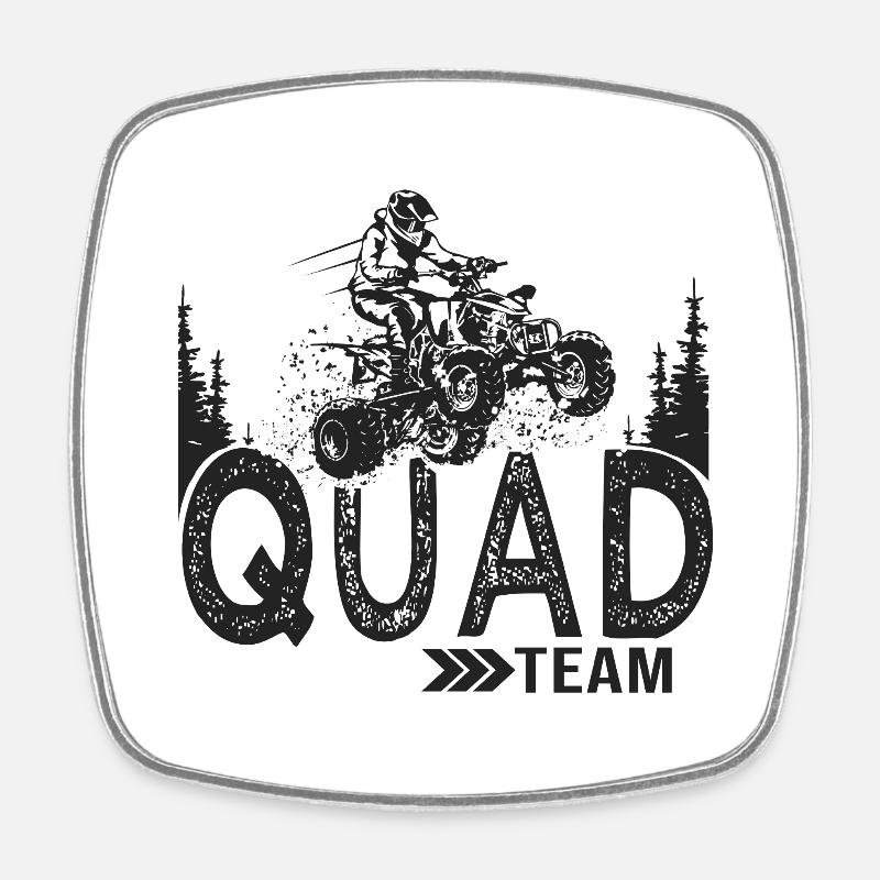 Quad Team Quad ATV Quad Quad UTV - Viereckiger Kühlschrankmagnet - Weiß