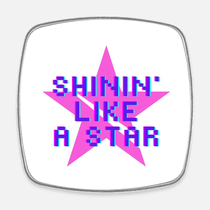 Shinin' like a star - Square fridge magnet - white