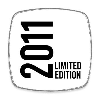 2011 Limited Edition - Viereckiger Kühlschrankmagnet - Weiß - Vorne