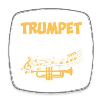 Trumpet Dad Player Father Trumpeter - Viereckiger Kühlschrankmagnet - Weiß - Vorne