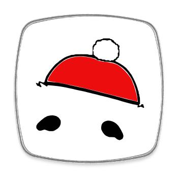 Faultier Weihnachten süß Faultiere Vektor 4 - Viereckiger Kühlschrankmagnet - Weiß - Vorne