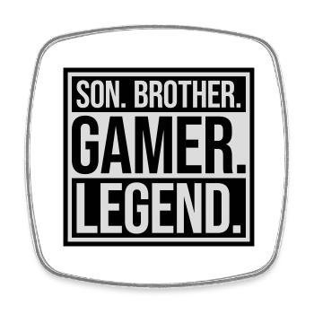 son brother gamer legend - Viereckiger Kühlschrankmagnet - Weiß - Vorne