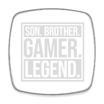 son brother gamer legend - Viereckiger Kühlschrankmagnet - Weiß - Vorne