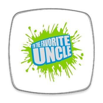 at The Favorite Uncle - Square fridge magnet - white - Front