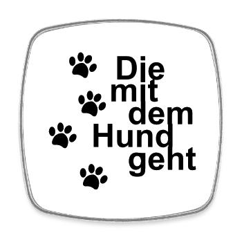Dog Hund - Viereckiger Kühlschrankmagnet - Weiß - Vorne