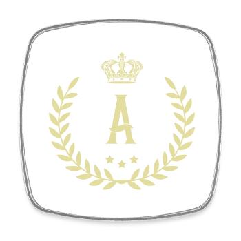 Une couronne de lettres - Magnet carré - blanc - Devant