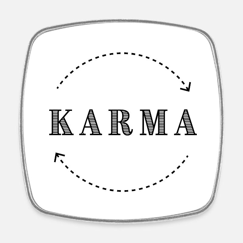 Karma - Magnet carré - blanc
