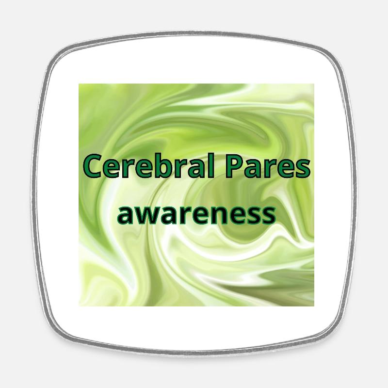 cerebral palsy awareness - Square fridge magnet - white