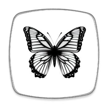 Butterfly Nature Insect Butterflies 7 - Square fridge magnet - white - Front