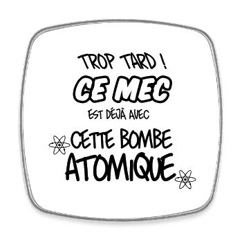 idée cadeau saint valentin - Magnet carré - blanc - Devant