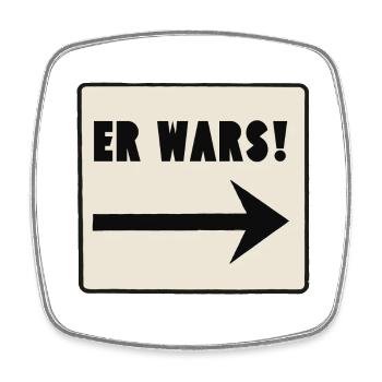 Erwars - Viereckiger Kühlschrankmagnet - Weiß - Vorne