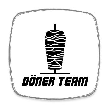Döner Team - Square fridge magnet - white - Front