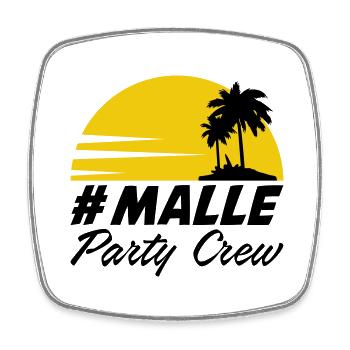 Malle Party Crew - Magnet carré - blanc - Devant
