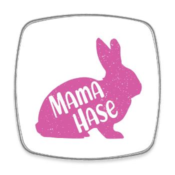 Mama Hase Frohe Ostern Hasenmama Osterhase Mutter - Viereckiger Kühlschrankmagnet - Weiß - Vorne