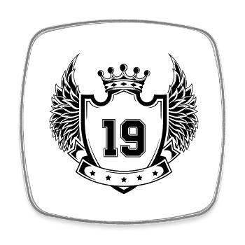 Coat of arms 19 - Square fridge magnet - white - Front