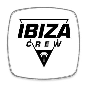 Ibiza Crew - Square fridge magnet - white - Front