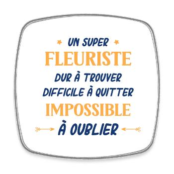 Un super fleuriste - Magnet carré - blanc - Devant