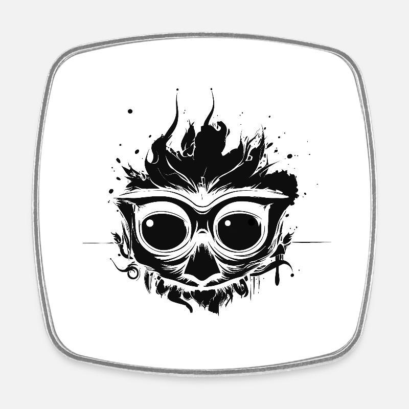 Eyes - Viereckiger Kühlschrankmagnet - Weiß
