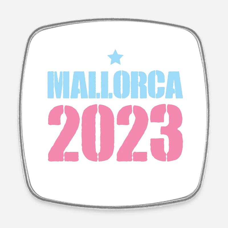 Majorque 2023 - Magnet carré - blanc