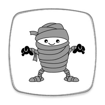 mummy - Square fridge magnet - white - Front