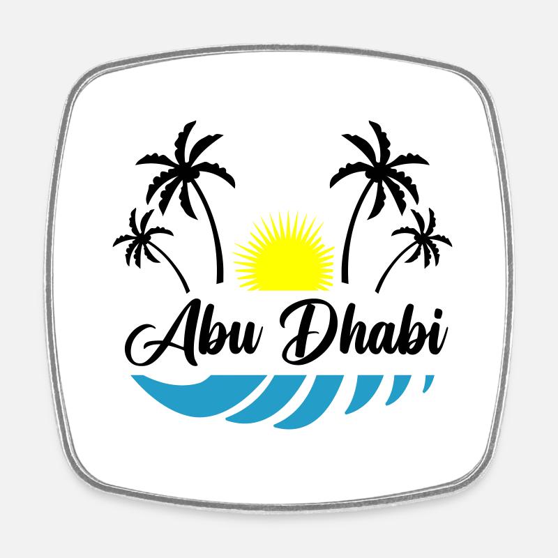 abu dhabi - Viereckiger Kühlschrankmagnet - Weiß
