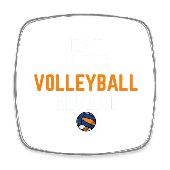 Volleyball Sport - Viereckiger Kühlschrankmagnet - Weiß - Vorne