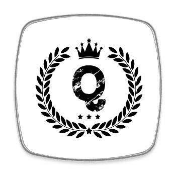 wappen q - Viereckiger Kühlschrankmagnet - Weiß - Vorne