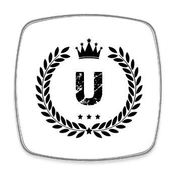 Coat of arms U - Square fridge magnet - white - Front