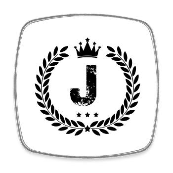 Coat of arms J - Square fridge magnet - white - Front