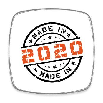 Année de naissance Anniversaire né en - Fabriqué en 2020 - Magnet carré - blanc - Devant