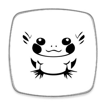 Dessin animé Axolotl - Magnet carré - blanc - Devant