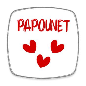 FÊTE DES PÈRES. BONNE FÊTE PAPA. PAPA. BONNE FÊTE - Magnet carré - blanc - Devant