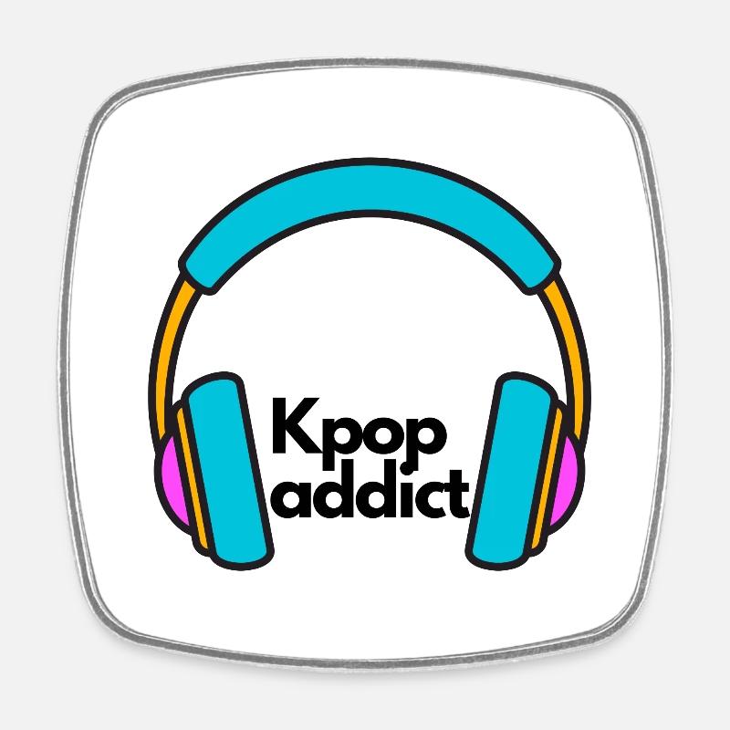 Kpop addict - Magnet carré - blanc