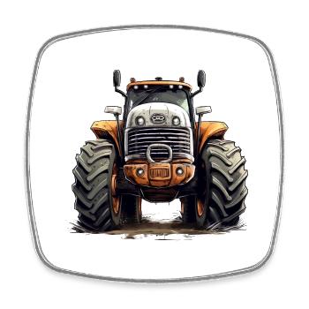 Tractors have state-of-the-art technology - Square fridge magnet - white - Front