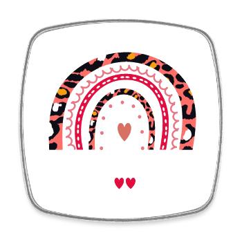 Boho Kindergarten Squad Gift - Square fridge magnet - white - Front