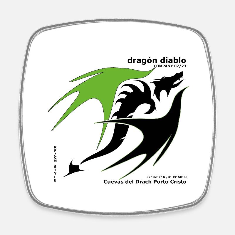 Dragon Shirt - Square fridge magnet - white