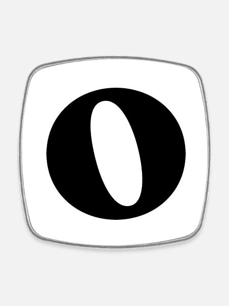 Lettre o - Magnet carré - blanc