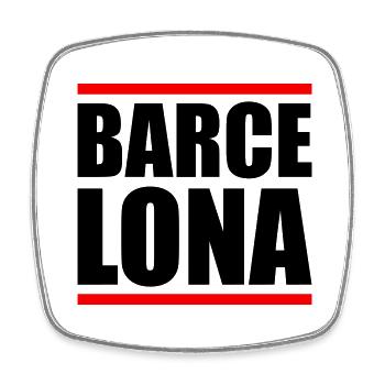 Barcelone Design 2 - Magnet carré - blanc - Devant