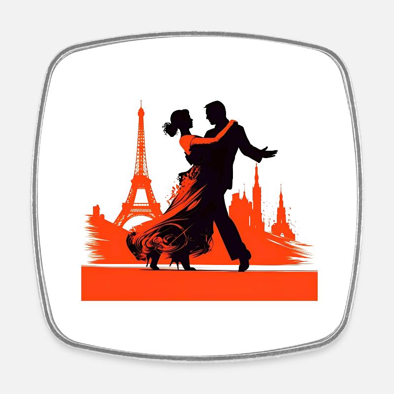 Tango is a popular dance - Square fridge magnet - white
